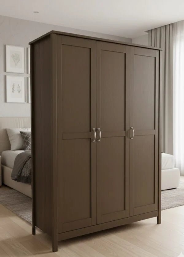 Home Box Complete Queen Bedroom Set | 150×190 cm Bed + Mattress | Kulltorp Dresser with Mirror & Stool | Hampton 3‑Door Wardrobe - althahanifurniture