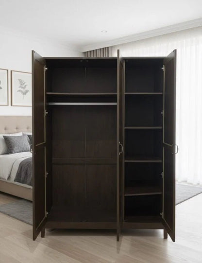 Home Box Complete Queen Bedroom Set | 150×190 cm Bed + Mattress | Kulltorp Dresser with Mirror & Stool | Hampton 3‑Door Wardrobe - althahanifurniture
