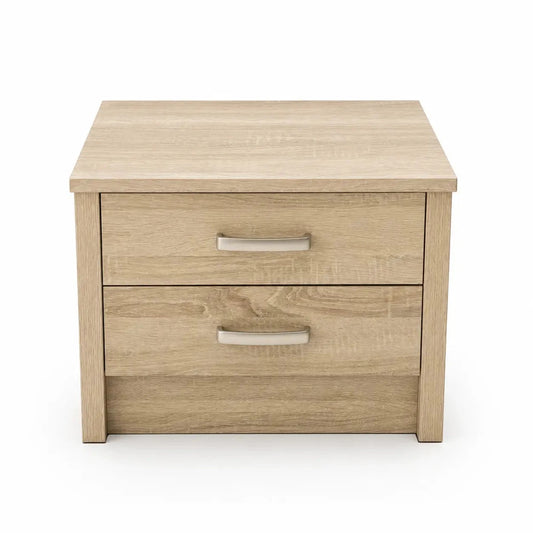 Home Box Cooper 2-Drawer Nightstand | Brown, 52x39.5x40 cm - used 2 months - Al Thahani Furniture