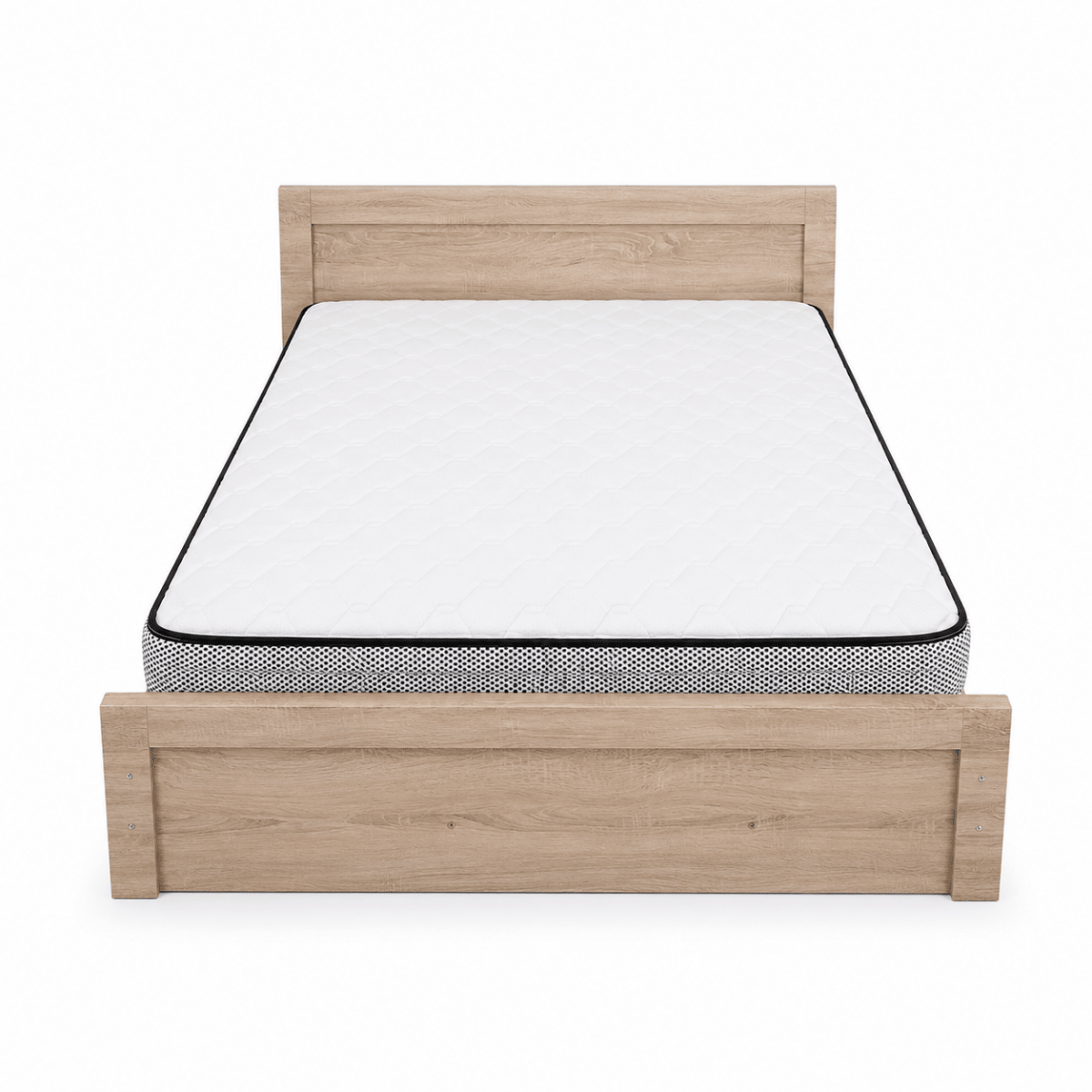 Home Box Cooper Queen Bed Set with Mattress | Sonoma Oak, 150x200 cm - used 9 months - Al Thahani Furniture