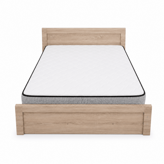 Home Box Cooper Queen Bed Set with Mattress | Sonoma Oak, 150x200 cm - used 9 months - Al Thahani Furniture