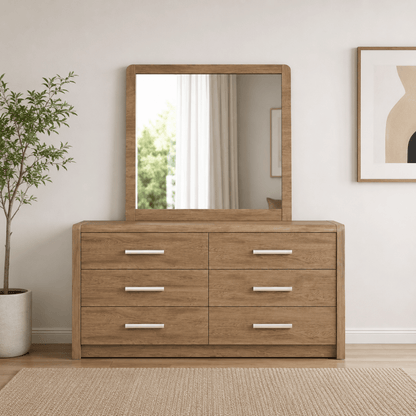 Home Box Curvy King Bed Suite | Warm Brown Finish, without Mattress - used 8 months - Al Thahani Furniture