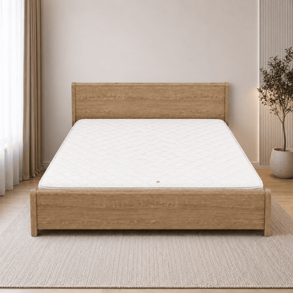 Home Box Curvy King Bed Suite | Warm Brown Finish, without Mattress - used 8 months - Al Thahani Furniture