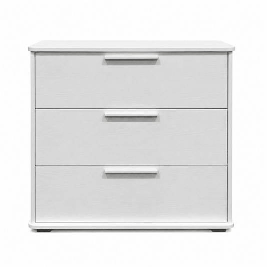 Home Box Frankfurt 3-Drawer Young Dresser | White, 80x39x80 cm - used 5 months - Al Thahani Furniture