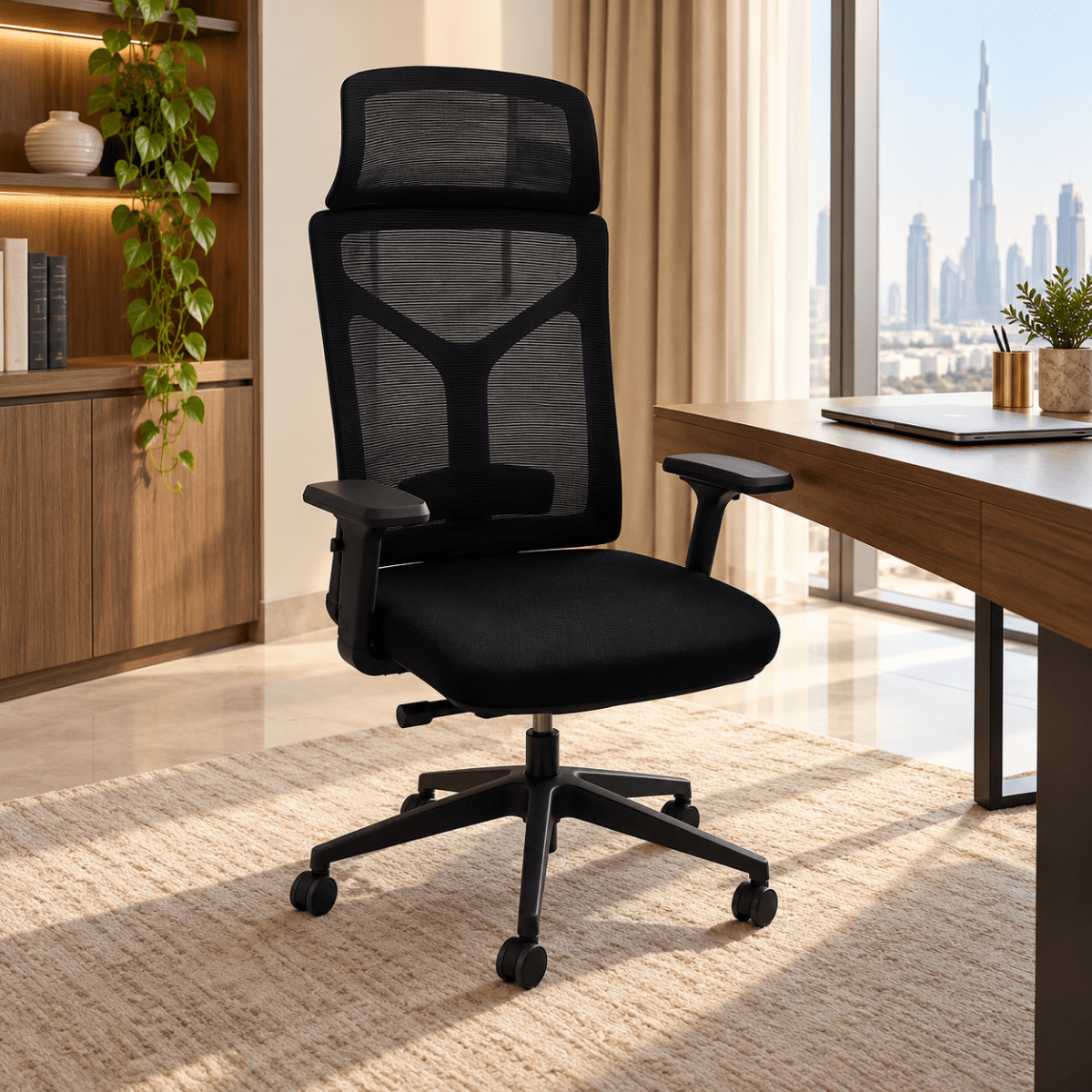 Home Box Gatsby High Back Ergonomic Mesh Office Chair – Black - Al Thahani Furniture