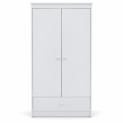 Home Box Ivory 2-Door Wardrobe with Drawer – White – 80 × 40 × 180 cm - Al Thahani Furniture