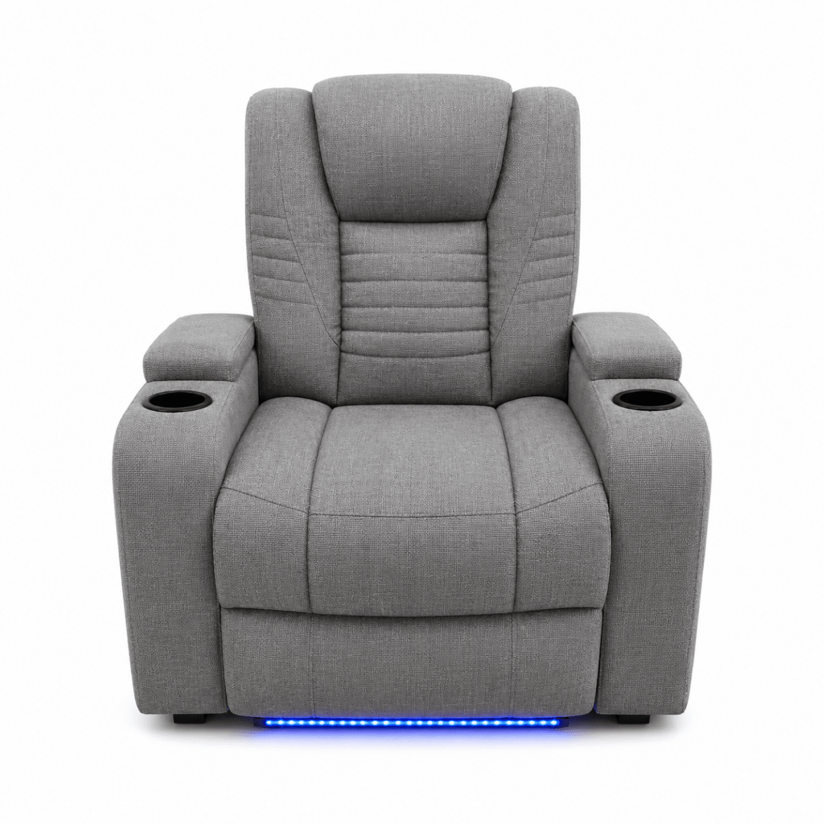 Home Box Jamaica Electric Recliner | LED Lighting, Cupholders, Fabric - used 9 months - Al Thahani Furniture