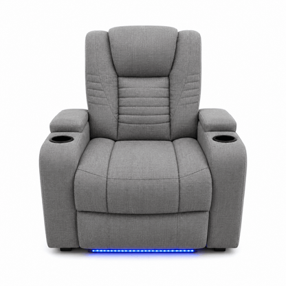 Home Box Jamaica Electric Recliner | LED Lighting, Cupholders, Fabric - used 9 months - Al Thahani Furniture