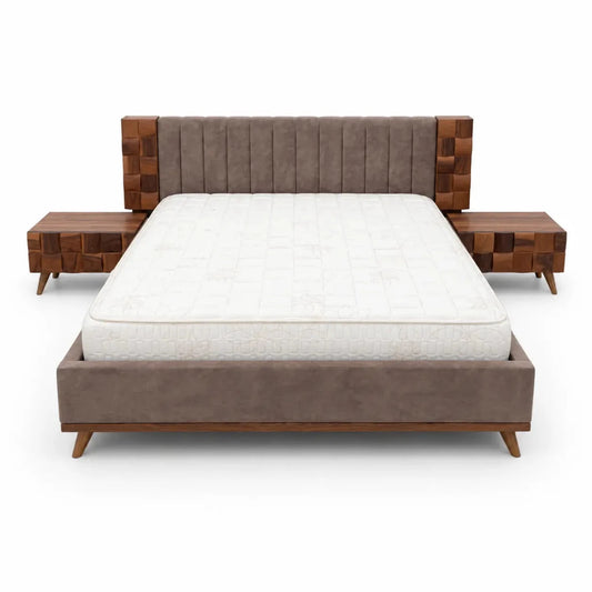Home Box King Bed Set with Hydraulic Storage, Dresser & Nightstands - used 11 months - Al Thahani Furniture