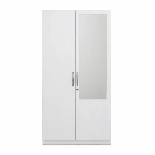Home Box Kulltorp 2 - Door Wardrobe with Mirror | White - used 3 months - Al Thahani Furniture