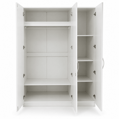 Home Box Kulltorp Plus 3-Door Wardrobe with Mirror & Lock – White – 120 × 52 × 182 cm - Al Thahani Furniture