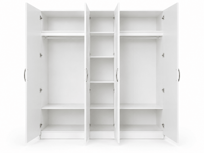 Home Box Kulltorp Plus 5-Door Wardrobe with Mirror | Neutral, 200x55x209 cm - Al Thahani Furniture