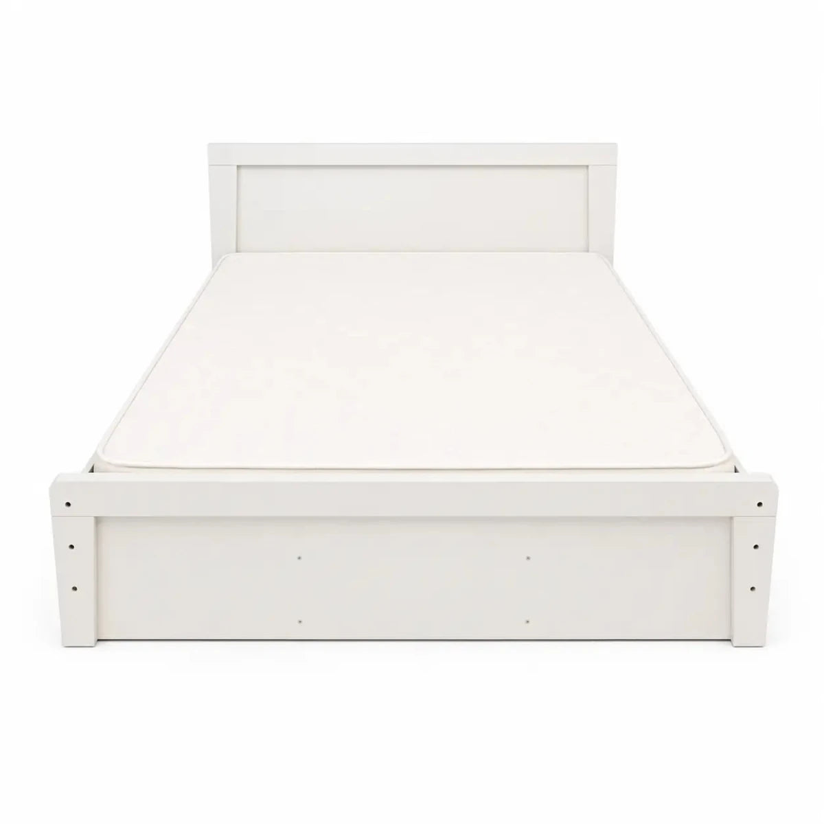 Home Box Kulltorp Plus Queen Bed Set with Mattress | White, 160x200 cm - used 5 months - Al Thahani Furniture
