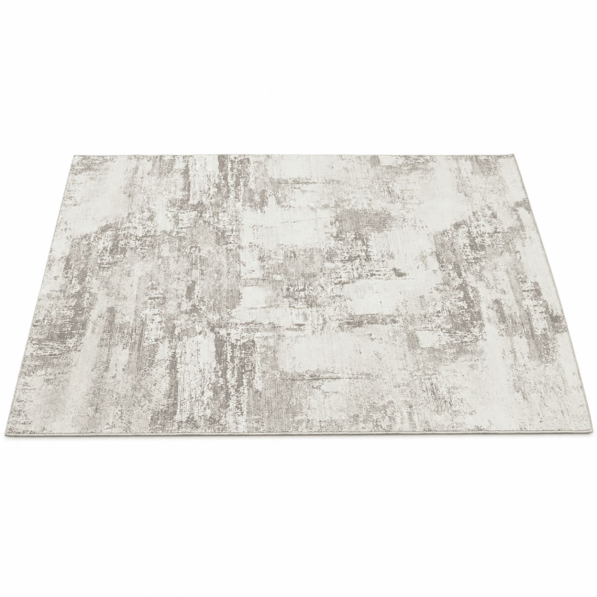Home Box Large Ivory & Greige Distressed Abstract Area Rug – 200 × 290 cm - Al Thahani Furniture