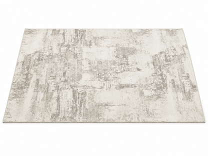 Home Box Large Ivory & Greige Distressed Abstract Area Rug – 200 × 290 cm - Al Thahani Furniture