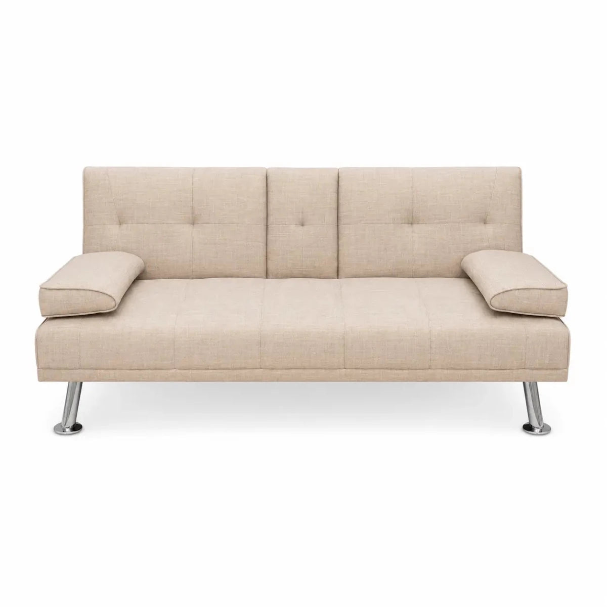 Home Box Linda 3-Seater Fabric Sofa Bed with Cupholders - used 7 months - Al Thahani Furniture