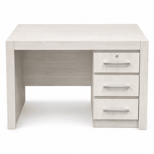 Home Box Lisbon 3-Drawer Study & Office Desk – White – 120 × 60 × 75 cm - Al Thahani Furniture