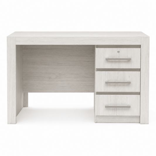 Home Box Lisbon 3-Drawer Study & Office Desk – White – 120 × 60 × 75 cm - Al Thahani Furniture