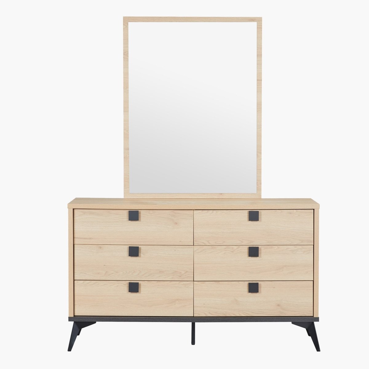 Home Box Lucca 5-Piece Super King Bedroom Set with Mattress | Natural Finish, 200x200 cm - used 6 months - Al Thahani Furniture