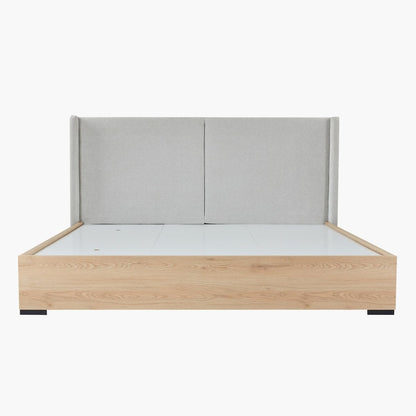 Home Box Lucca 5-Piece Super King Bedroom Set with Mattress | Natural Finish, 200x200 cm - used 6 months - Al Thahani Furniture