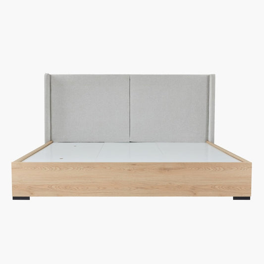 Home Box Lucca 5-Piece Super King Bedroom Set with Mattress | Natural Finish, 200x200 cm - used 6 months - Al Thahani Furniture