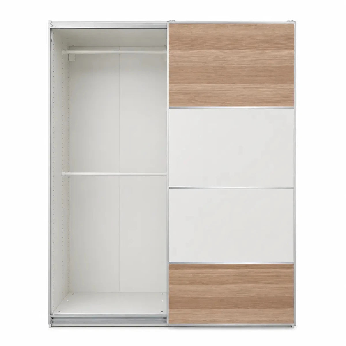 Home Box Lucca 5-Piece Super King Bedroom Set with Sliding Wardrobe & Mattress | 200x200 cm - used 6 months - Al Thahani Furniture
