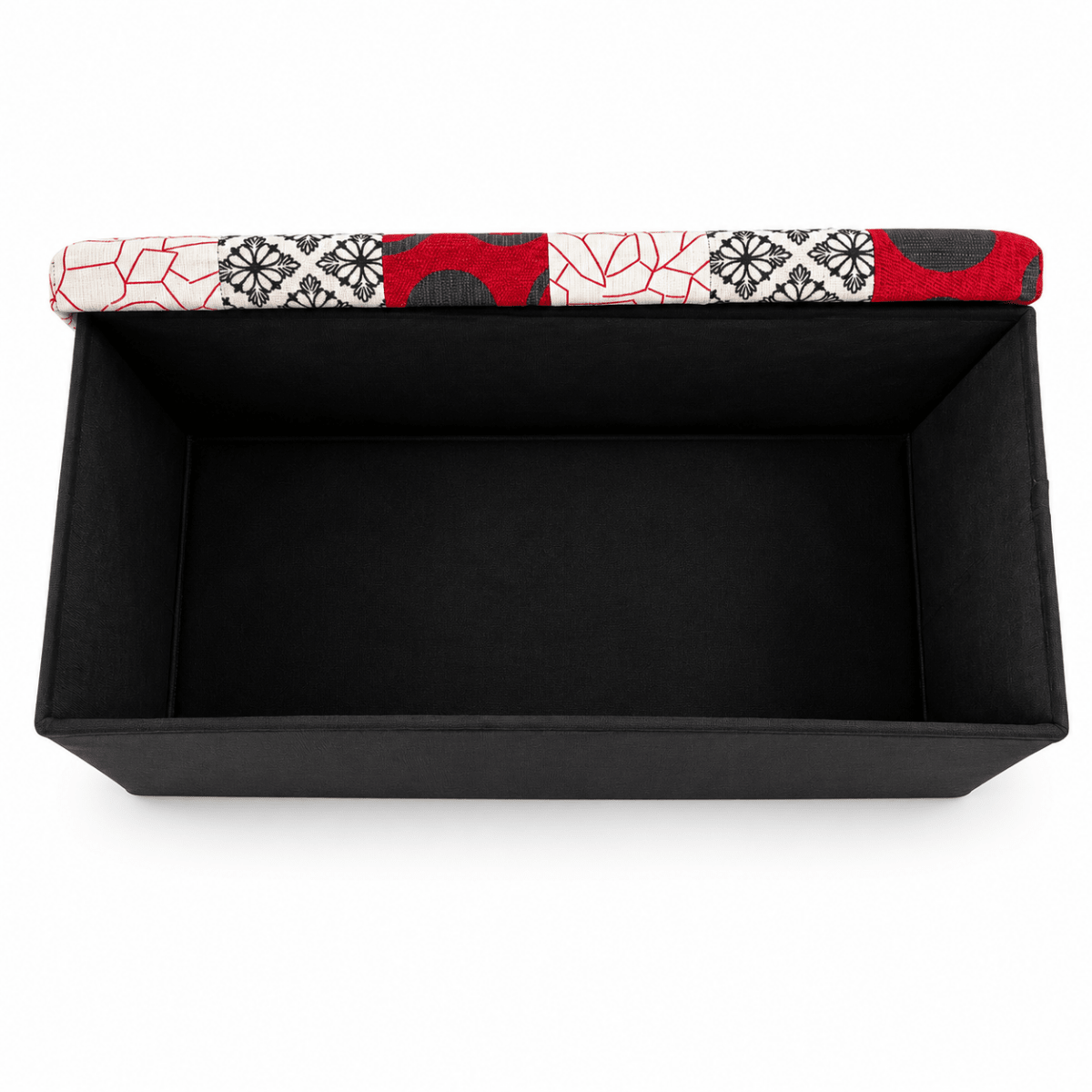 Home Box Mahrgan Viz Patchwork Storage Ottoman Bench - Al Thahani Furniture
