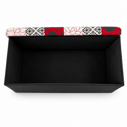 Home Box Mahrgan Viz Patchwork Storage Ottoman Bench - Al Thahani Furniture