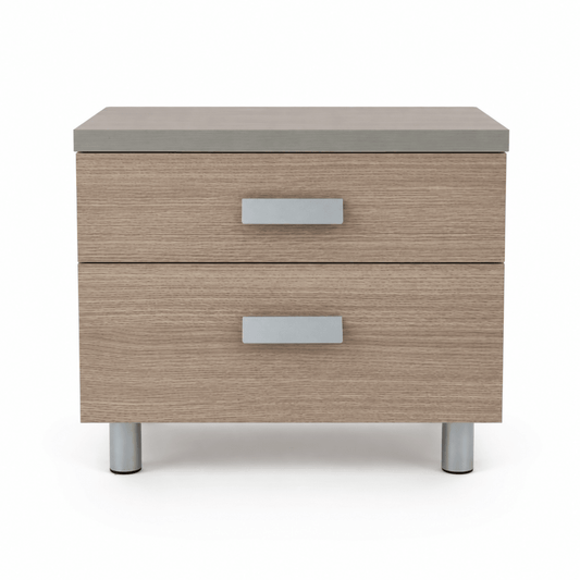 Home Box Modern 2-Drawer Bedside Table | Beige & White - Al Thahani Furniture