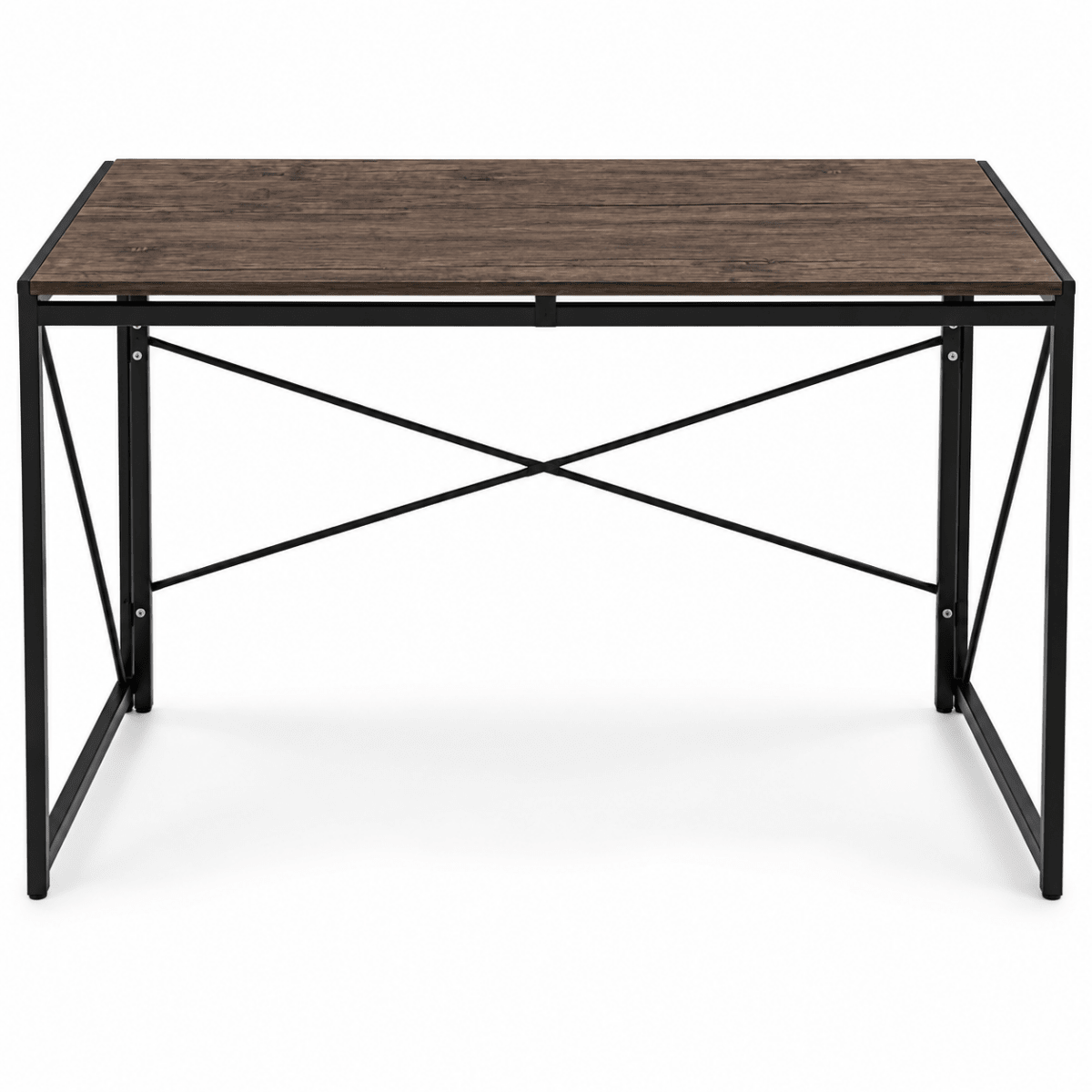 Home Box Movo Jenna Foldable Study Desk – 100 × 50 × 72 cm – Dark Brown & Black - Al Thahani Furniture