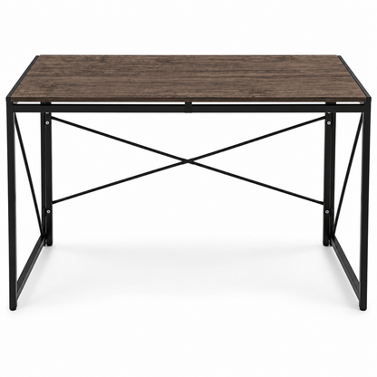 Home Box Movo Jenna Foldable Study Desk – 100 × 50 × 72 cm – Dark Brown & Black - Al Thahani Furniture