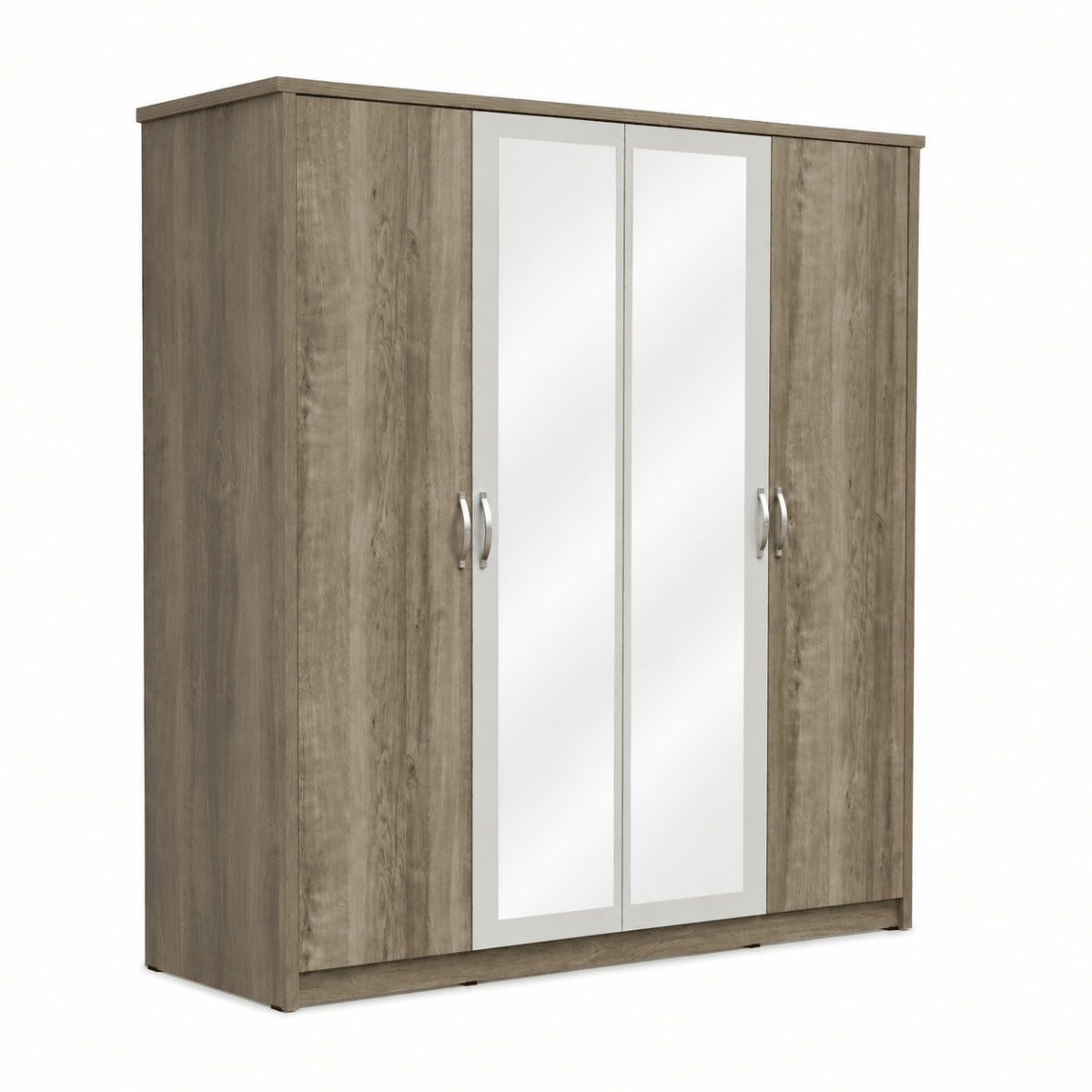 Home Box Movo Melody 4-Door Wardrobe with 2 Mirrors | 210x55x208 cm - used 4 months - Al Thahani Furniture