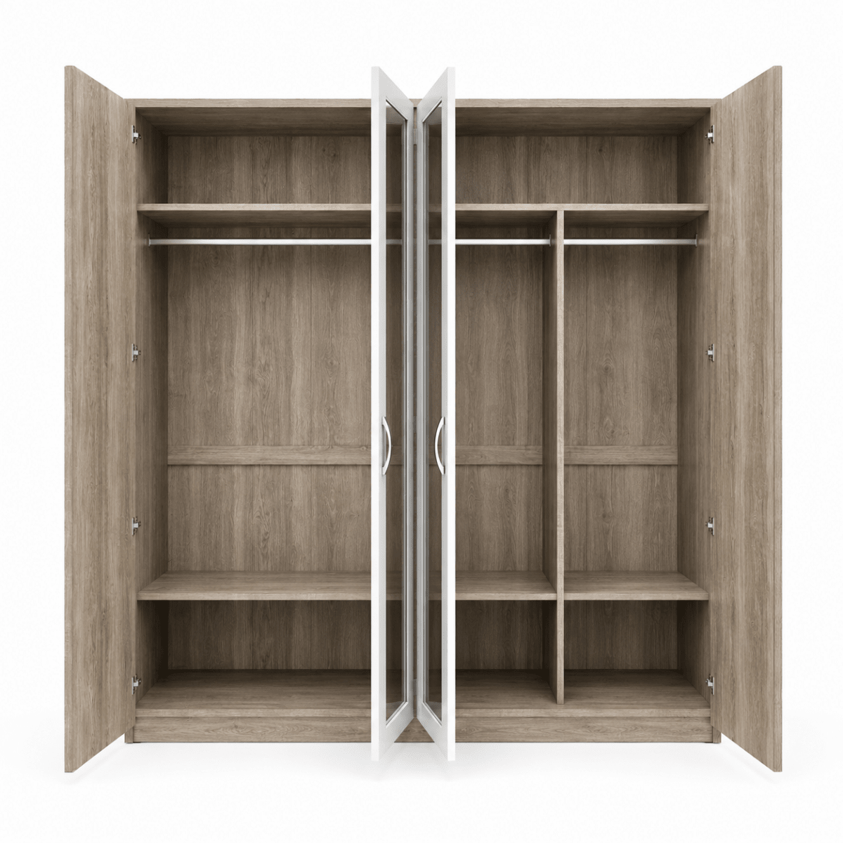 Home Box Movo Melody 4-Door Wardrobe with 2 Mirrors | 210x55x208 cm - used 4 months - Al Thahani Furniture