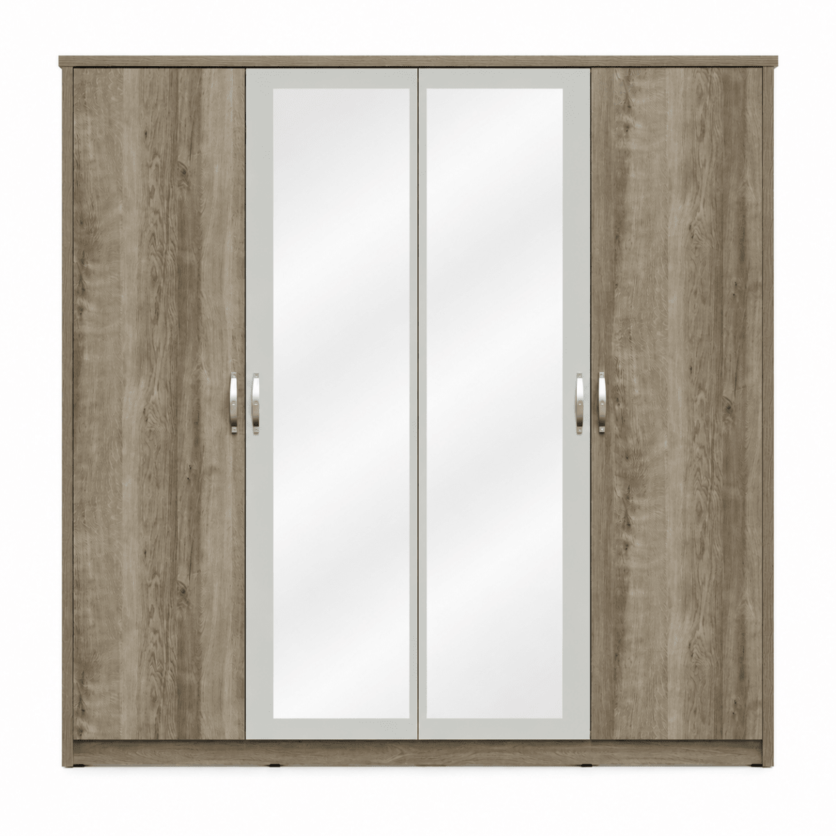 Home Box Movo Melody 4-Door Wardrobe with 2 Mirrors | 210x55x208 cm - used 4 months - Al Thahani Furniture