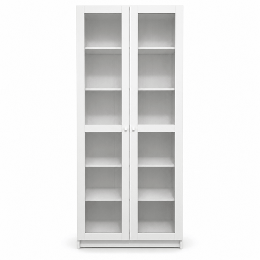 Home Box Pantry 2-Door High Display & Storage Cabinet – White – 80 × 41 × 184.5 cm - Al Thahani Furniture