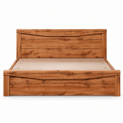 Home Box Preston King Bed with Mattress – Warm Oak – 180 × 200 cm - Al Thahani Furniture