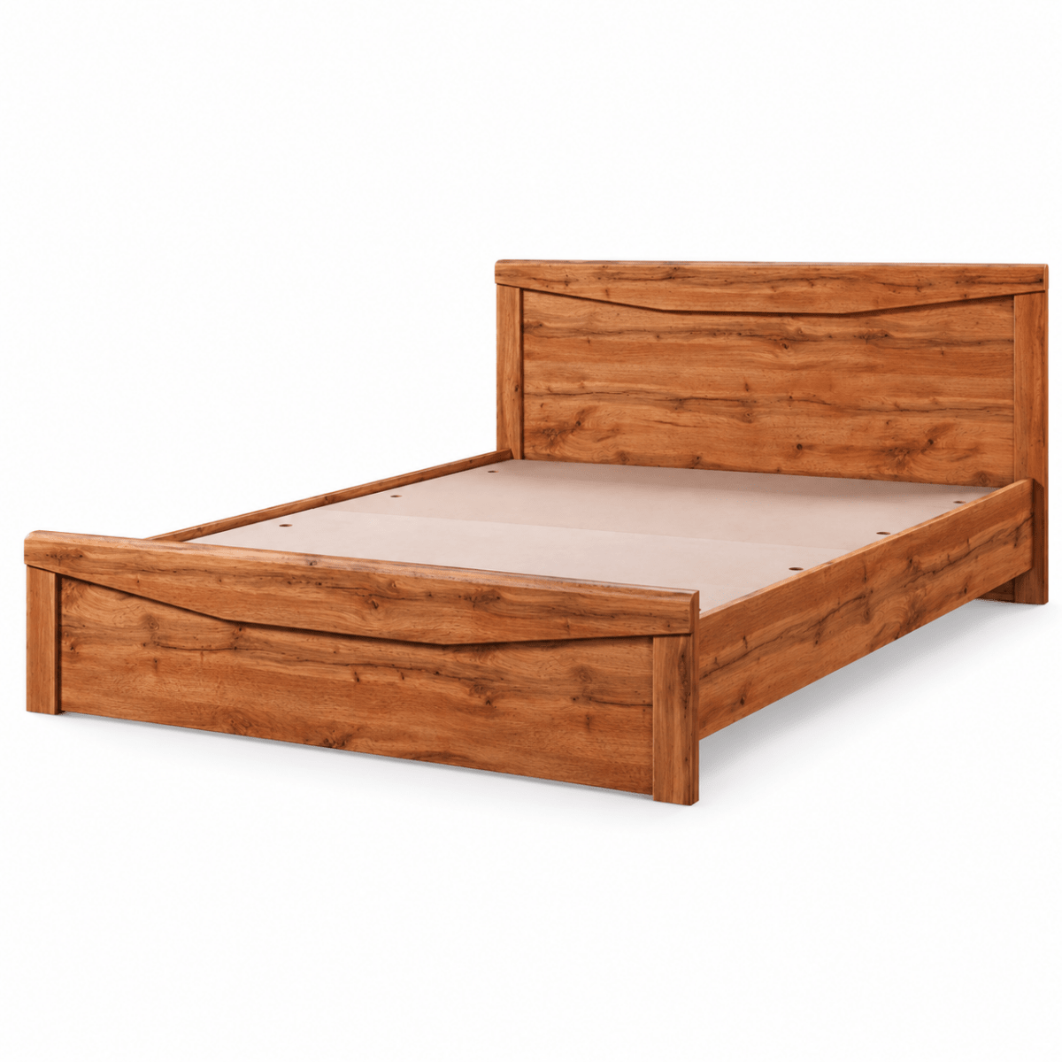 Home Box Preston King Bed with Mattress – Warm Oak – 180 × 200 cm - Al Thahani Furniture