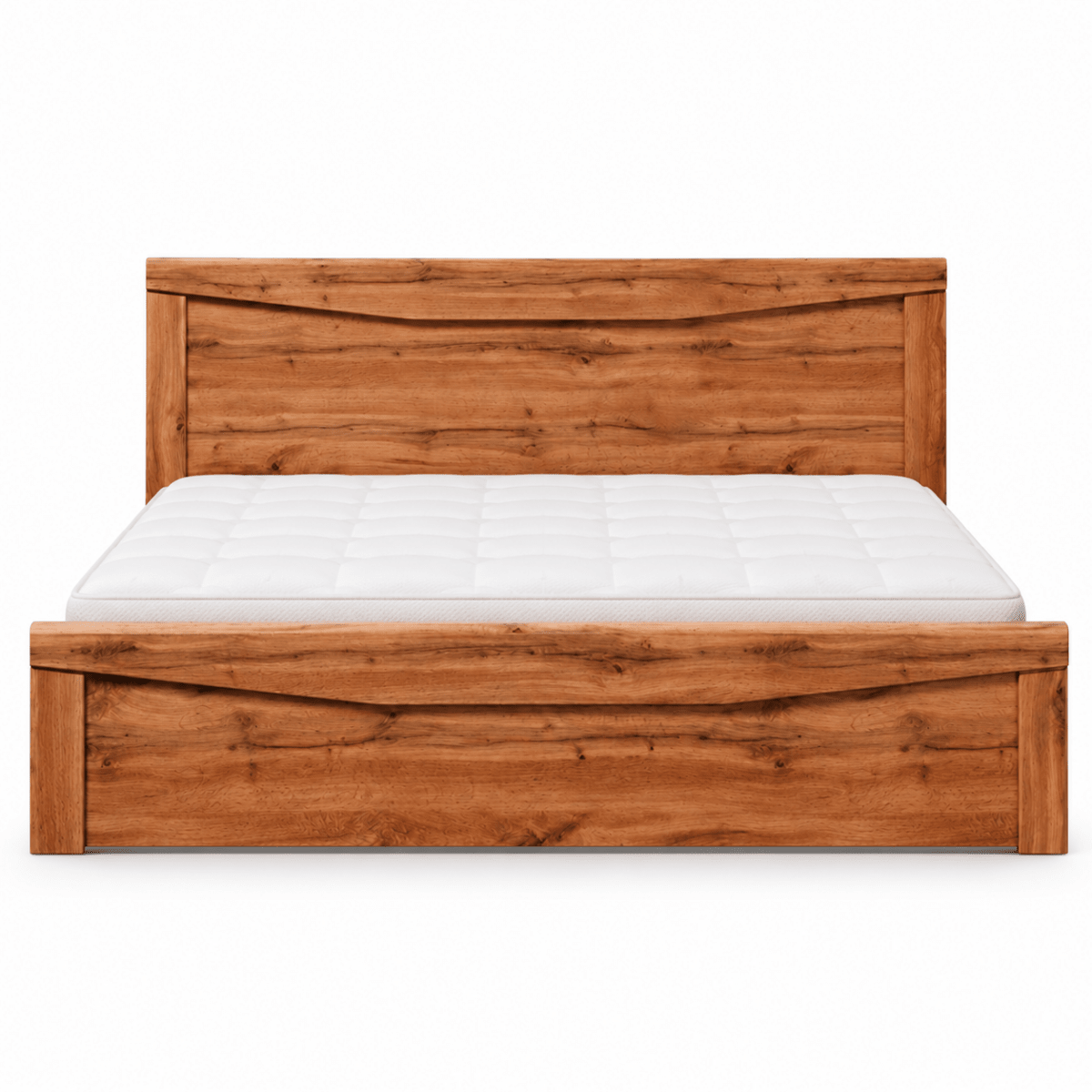 Home Box Preston King Bed with Mattress – Warm Oak – 180 × 200 cm - Al Thahani Furniture