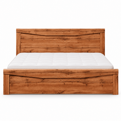 Home Box Preston King Bed with Mattress – Warm Oak – 180 × 200 cm - Al Thahani Furniture