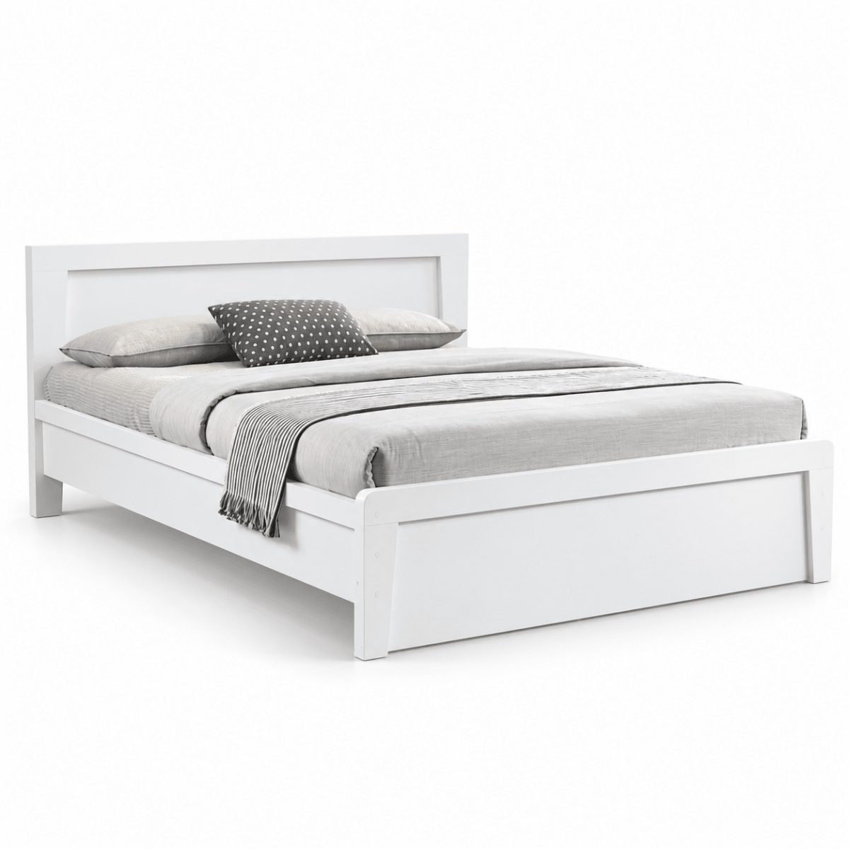 Home Box Queen Bed Frame with Mattress – White – 160 × 200 cm - Al Thahani Furniture