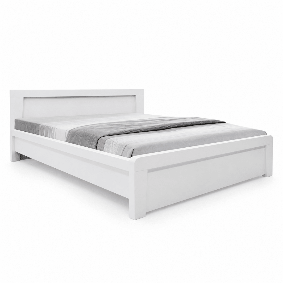 Home Box Queen Bed Frame with Mattress – White – 160 × 200 cm - Al Thahani Furniture