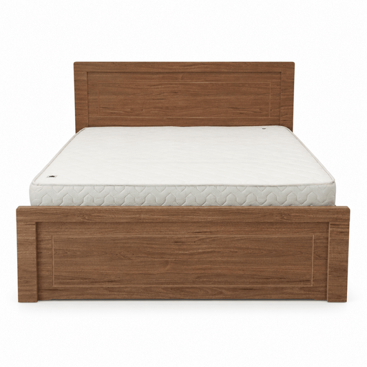 Home Box Queen-Size Wooden Bed with Mattress | 160 × 200 cm - Al Thahani Furniture