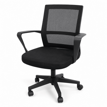 Home Box Solitaire Medium Back Office Chair – Black Mesh - Al Thahani Furniture