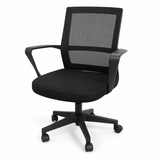 Home Box Solitaire Medium Back Office Chair – Black Mesh - Al Thahani Furniture