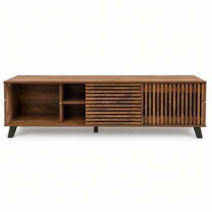 Home Box Tortilla 1.6m TV Unit with 2 Sliding Doors – Brown - Al Thahani Furniture