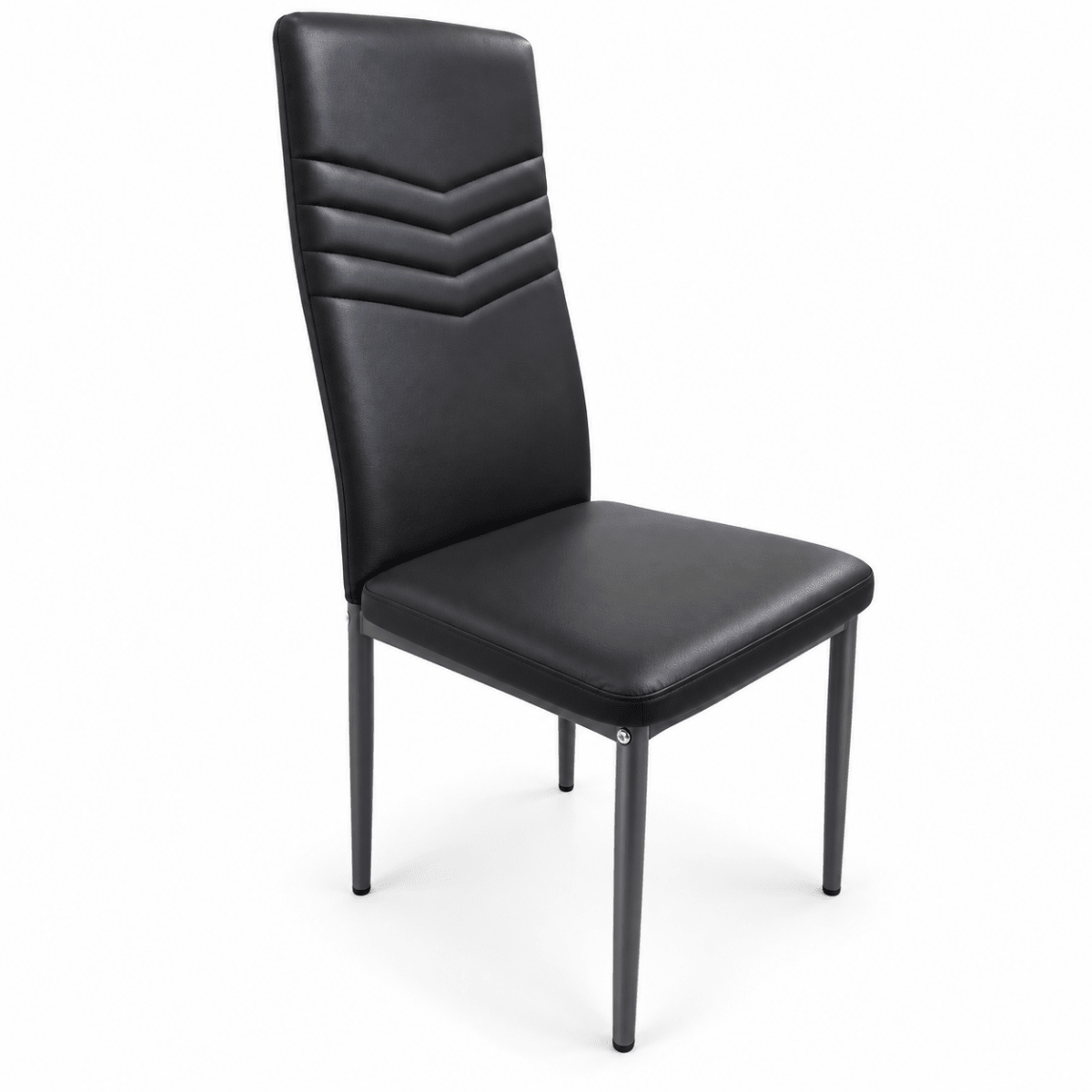 Home Box Troy 5-Piece 4-Seater Dining Set – Marble-Effect Glass Top & Black Chairs - Al Thahani Furniture