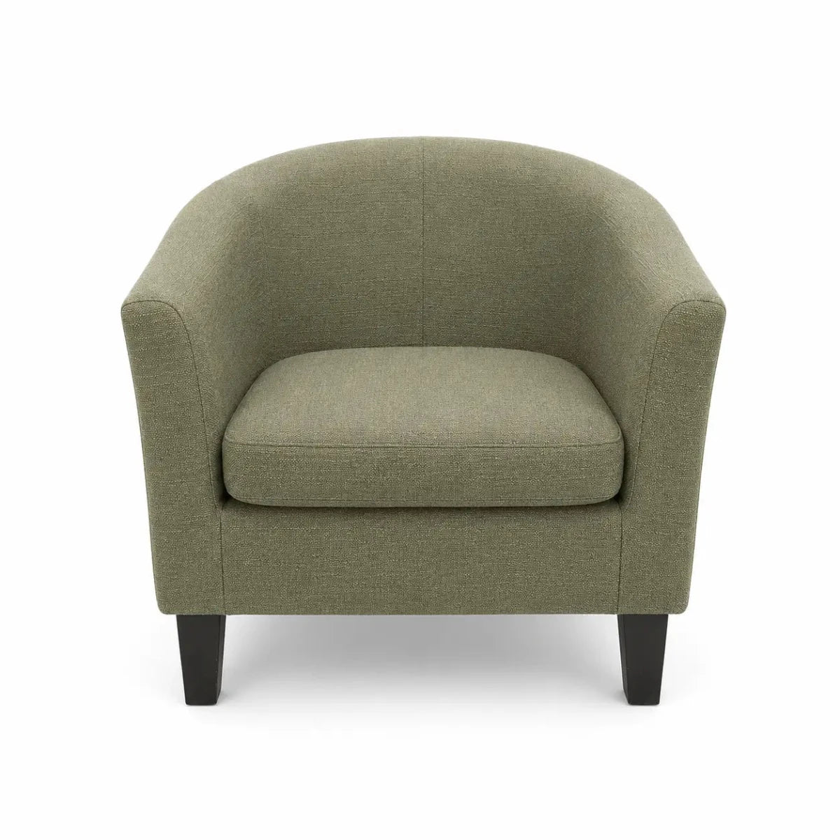 Home Box Tub Chair | Green Textured Fabric - used 5 months - Al Thahani Furniture