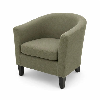 Home Box Tub Chair | Green Textured Fabric - used 5 months - Al Thahani Furniture