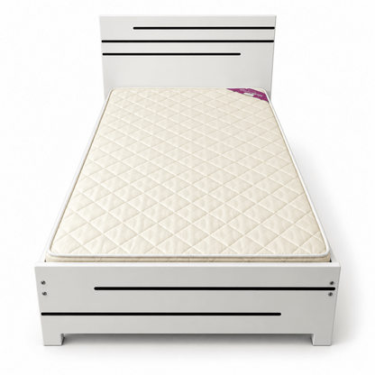 Home Box Twin Bed Frame with Mattress – White & Black – 120 × 200 cm - Al Thahani Furniture