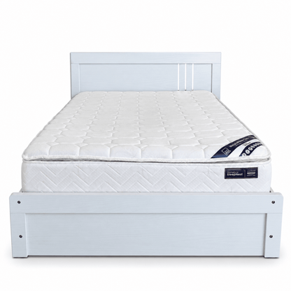 Home Box Twin Bed with SleepNest Mattress – White – 120 × 200 cm - Al Thahani Furniture